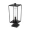 Z-Lite Sheridan 1 Light Outdoor Pier Mounted Fixture, Black And Seedy 594PHBS-SQPM-BK - alternate 2